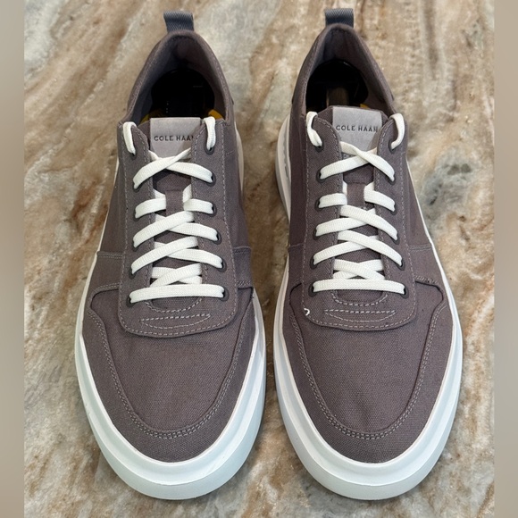 Men’s COLE HAAN Grandpro Rally canvas court sneakers- slate. Size 11.5W - Picture 2 of 9
